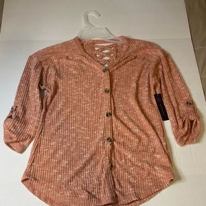 Brand New  XS No Boundaries Lattice Back Rib Top